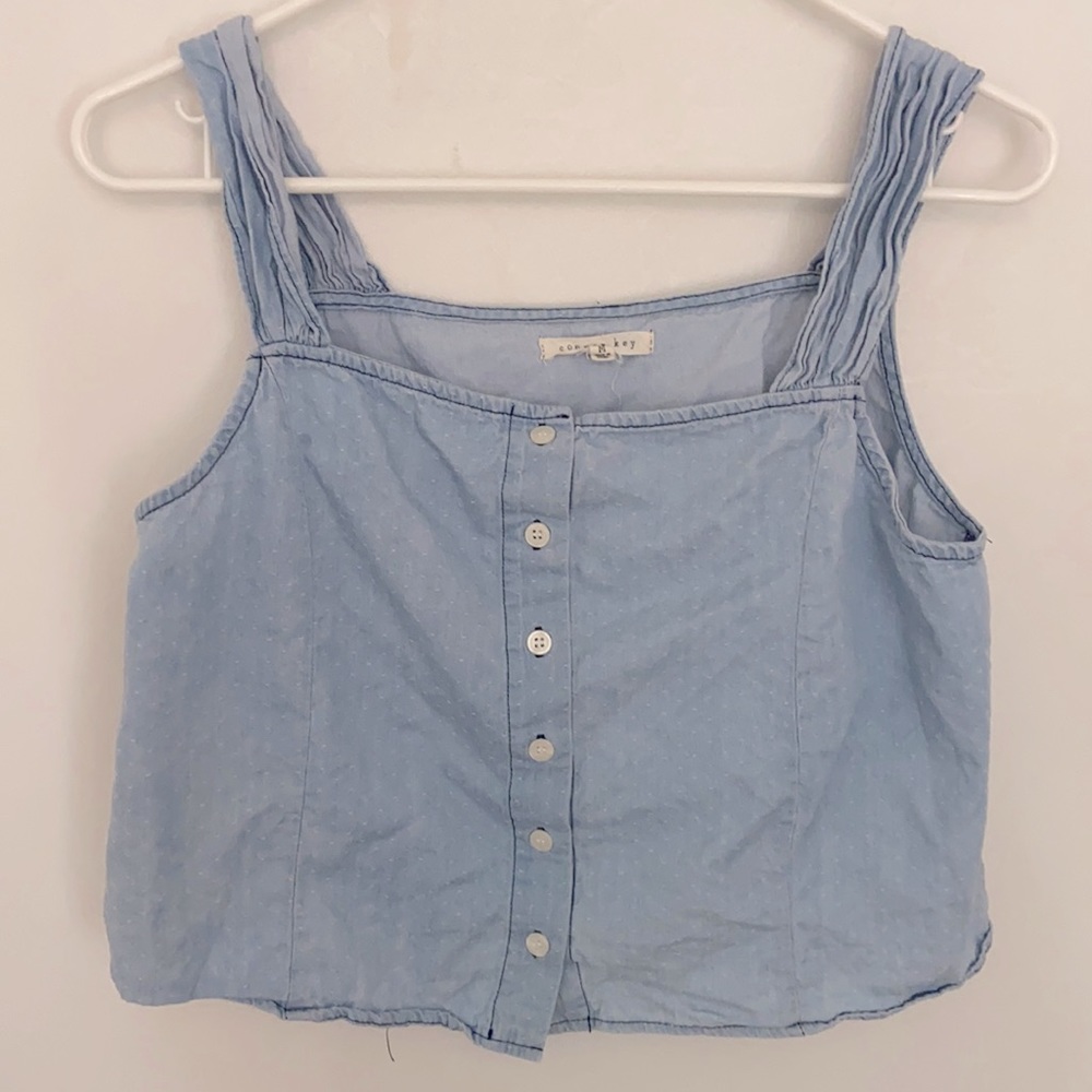💗5/$35 💗 Denim cropped top with buttons